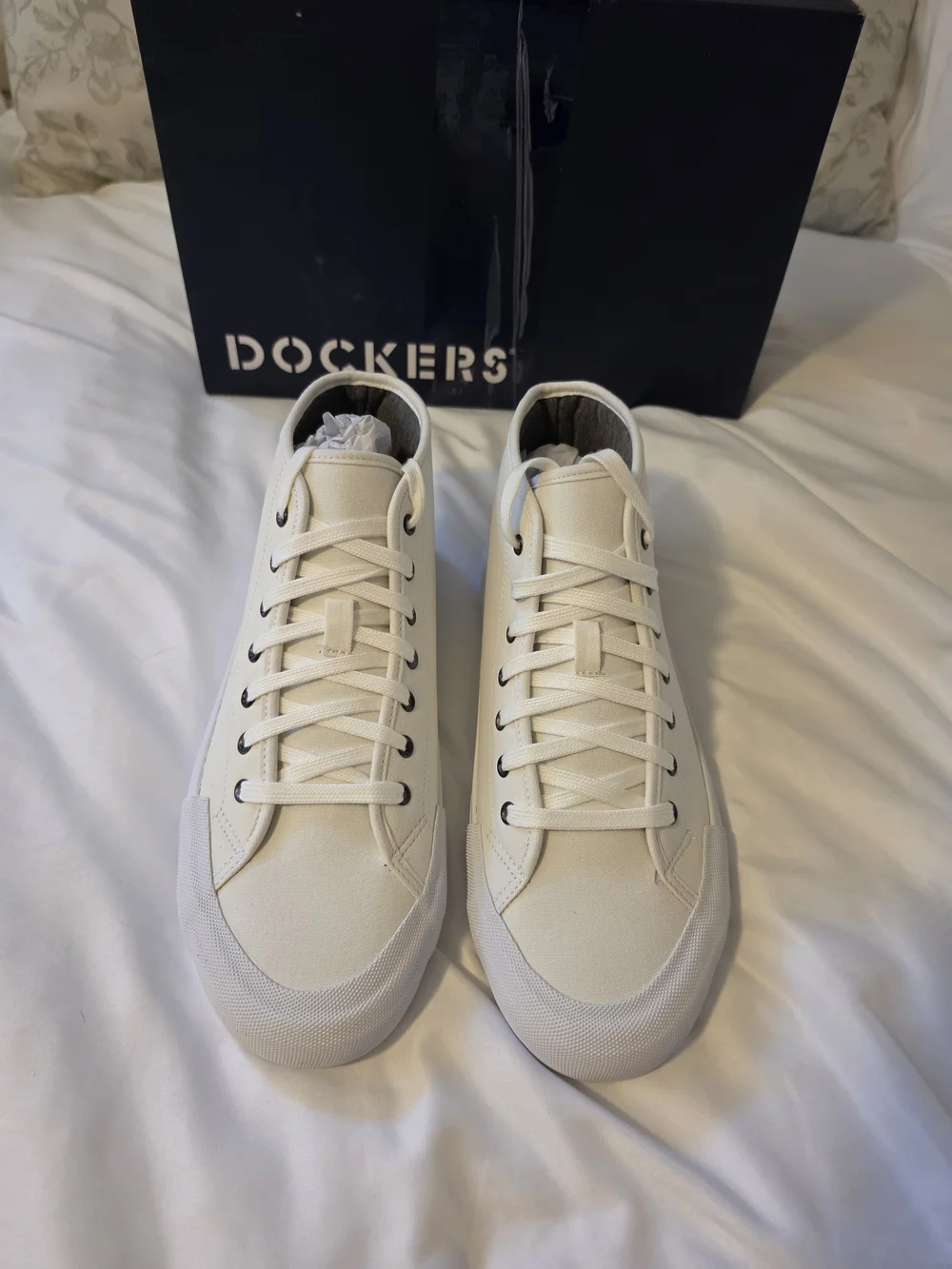 Dockers Men's White High-Top Canvas Sneakers